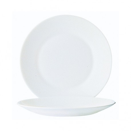 A4 Assiettes plates Blanc Ø190mm