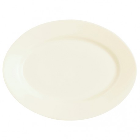 A560 Assiette ovale Blanc cassé 350x260mm