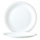 A72 Assiettes plates Blanc/Filet rose et gris Ø190mm