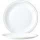 A73 Assiettes plates Blanc/Filet rose et gris Ø230mm