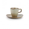 AT1067 Tasse à moka et sous-tasse Beige 9cl Ø125x h.115mm