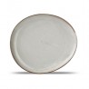 AT1159 Assiette plate ovale Gris 210x185mm
