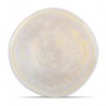 AT1299 Assiettes plates déformées Blanc/doré Ø280xH.15mm