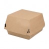 BU204 100 Boîte à hamburger  Brun 145x145x80mm