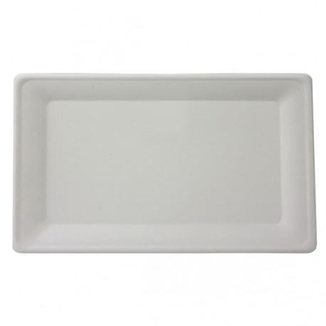 BX4 50 Assiette PULP rectangulaire Blanc 260x130mm