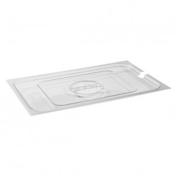 EG953095 Couvercles polycarbonate avec échancrure - GN 1/9 Transparent 176x108mm