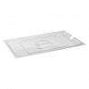 EGRM3398 Couvercles polycarbonate avec échancrure - GN 1/4 Transparent 265x162mm