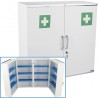 MD32 Metal Pharma Duo Blanc/vert L.52xP.20xH.54cm