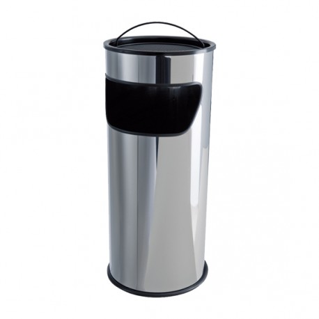 MD94 Combiné cendrier / poubelle MAXI Inox 25L Ø320x h.750mm