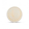 AT1297 Assiettes plates déformées Blanc/doré Ø140xH.10mm