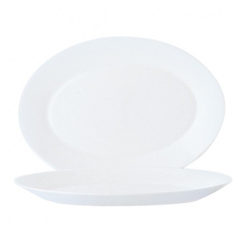  A43 Assiettes ovales Blanc 250mm 