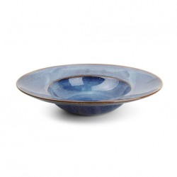 AT1219 Assiette creuse ronde Bleu/brun Ø275/160xH.58mm