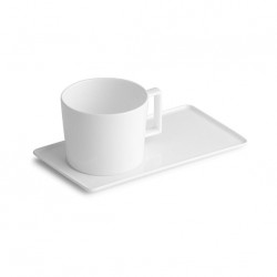 AT1268 Tasses et sous-tasses Blanc 22cl 100x180mm