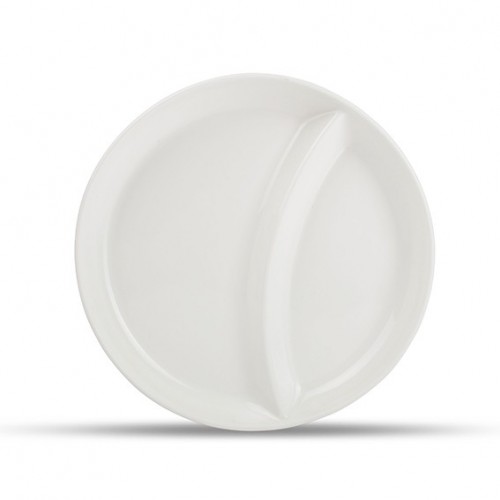  AT1352 Assiette à 2 compartiments Blanc Ø225mm 