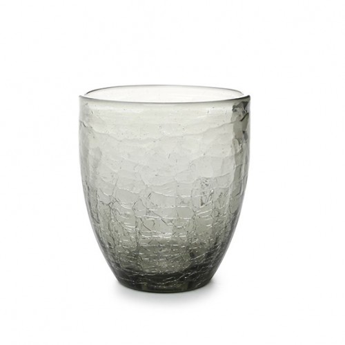  AT1468B Verres Crackle Gris 25cl Ø85xh.95mm 