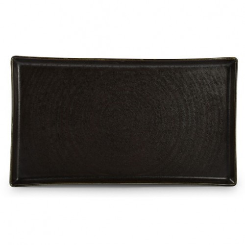  AT642026 Assiette rectangulaire BLACK LINE Noir 300x170mm 