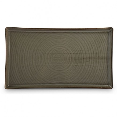  AT642226 Assiette rectangulaire LINE GREY Gris 300x170mm 