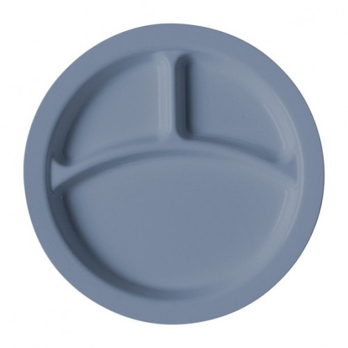  CBR19BL Assiette à 3 compartiments Beu ardoise Ø229mm 
