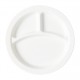 CBR19BN Assiette à 3 compartiments Blanc Ø229mm