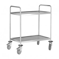 EG898035 Chariots de service 2 niveaux - Plateaux 800x500mm 880x580x h.1020mm
