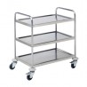 EG898036 Chariots de service 3 niveaux - Plateaux 800x500mm 880x580x h.1020mm