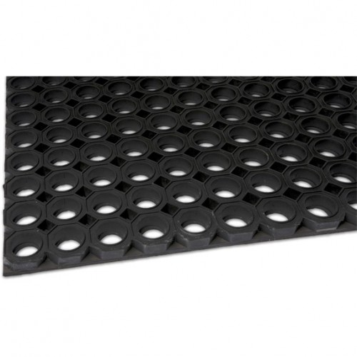  LAB7 Paillasson nid d'abeilles sur mesure Noir Sur mesure 