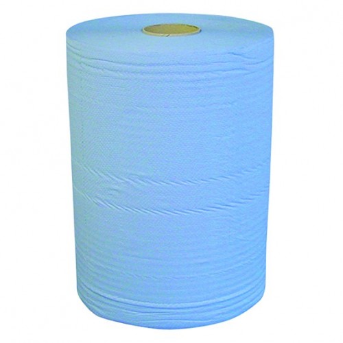  SAT37 Bobine d'essuyage 2 plis Bleu l.37cmx L..344m 