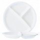 A142 Assiette 3 compartiments Blanc Ø255mm