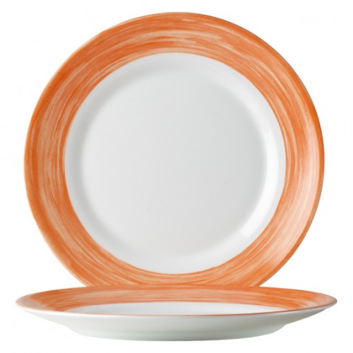  A290O Assiettes plates Orange Ø190mm 