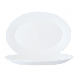 A43 Assiettes ovales Blanc 250mm