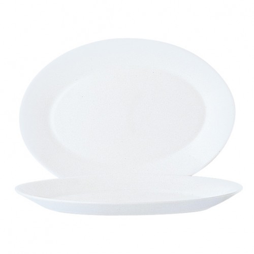  A43 Assiettes ovales Blanc 250mm 