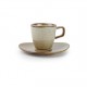 AT1067 Tasse à moka et sous-tasse Beige 9cl Ø125x h.115mm
