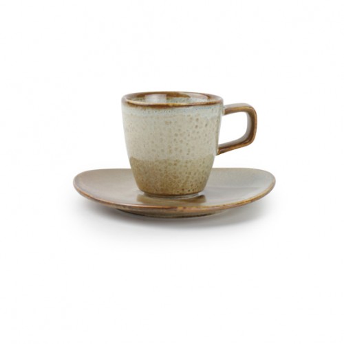  AT1067 Tasse à moka et sous-tasse Beige 9cl Ø125x h.115mm 