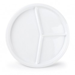 AT1101 Assiette à 3 compartiments Blanc Ø230x h.20mm