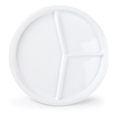  AT1101 Assiette à 3 compartiments Blanc Ø230x h.20mm 