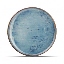 AT1139 Assiettes plates Bleu/brun Ø260mm
