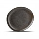 AT1145 Assiette plate ovale Noir 210x185mm