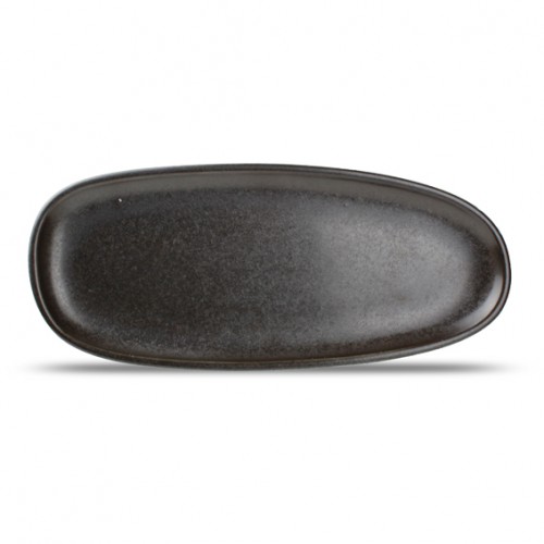  AT1147 Assiette plate rectangulaire Noir 340x145mm 