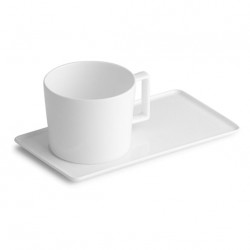 AT1268 Tasses et sous-tasses Blanc 22cl 100x180mm