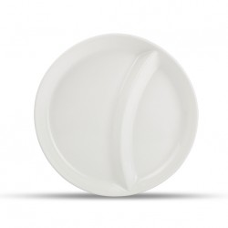 AT1352 Assiette à 2 compartiments Blanc Ø225mm