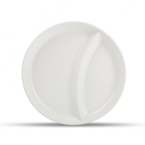  AT1352 Assiette à 2 compartiments Blanc Ø225mm 