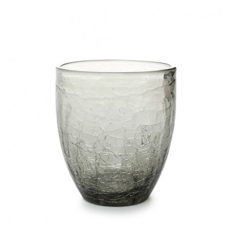  AT1468B Verres Crackle Gris 25cl Ø85xh.95mm 