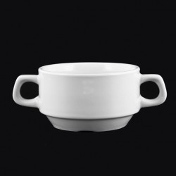 AT23 Bol à anses porcelaine Blanc 320ml