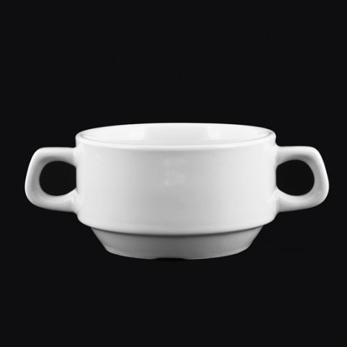  AT23 Bol à anses porcelaine Blanc 320ml 