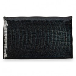 AT606803 Assiette rectangulaire Bleu/noir 300x180mm