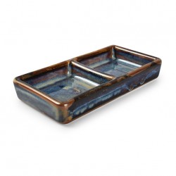 AT642011 Salière/Poivrier - Plateau Bleu 120x60mm