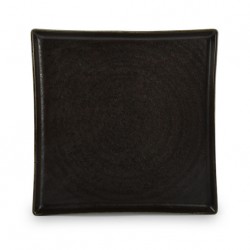 AT642025 Assiette carrée BLACK LINE Noir 205x205mm
