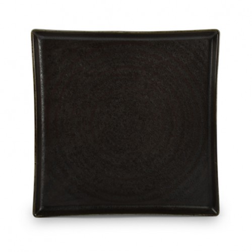  AT642025 Assiette carrée BLACK LINE Noir 205x205mm 