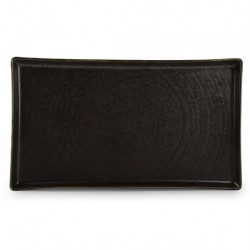 AT642026 Assiette rectangulaire BLACK LINE Noir 300x170mm