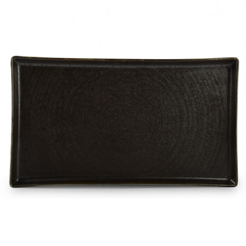  AT642026 Assiette rectangulaire BLACK LINE Noir 300x170mm 